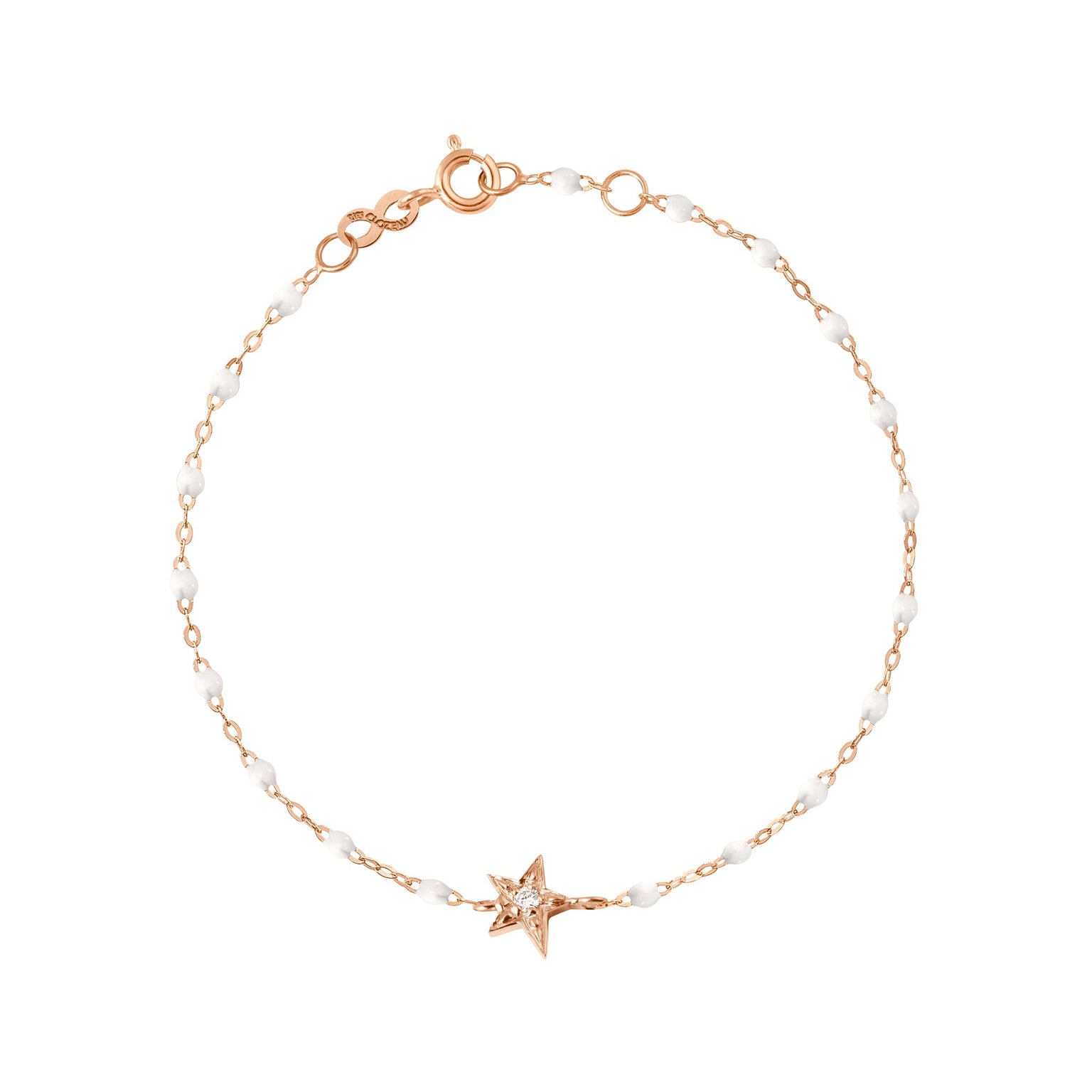 Gigi Clozeau - Star Classic Gigi White diamond bracelet, Rose Gold, 6.7"