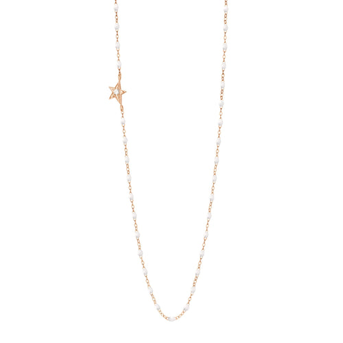 Gigi Clozeau - Star Classic Gigi White diamond necklace, Rose Gold, 16.5