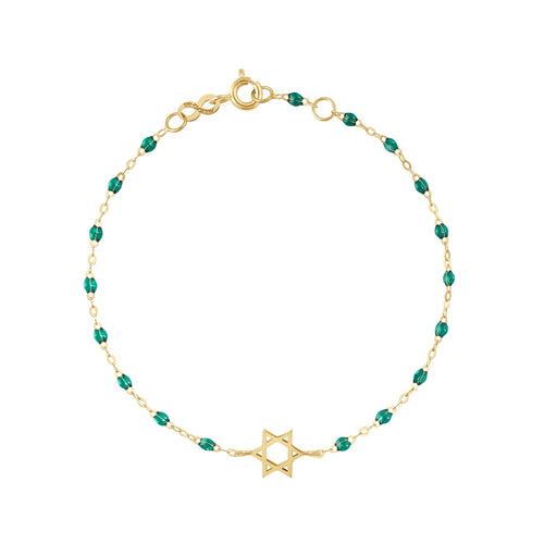 Gigi Clozeau - Star of David Bracelet, Emerald, Yellow Gold, 6.7