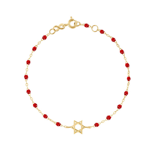 Gigi Clozeau - Star of David Bracelet, Ruby, Yellow Gold, 6.7