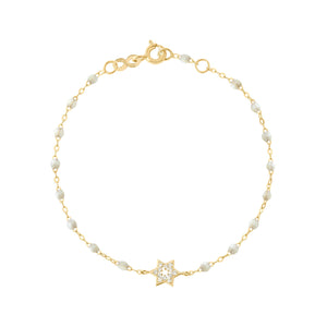 Gigi Clozeau - Star of David Classic Gigi Opal diamond bracelet, Yellow Gold, 6.7"