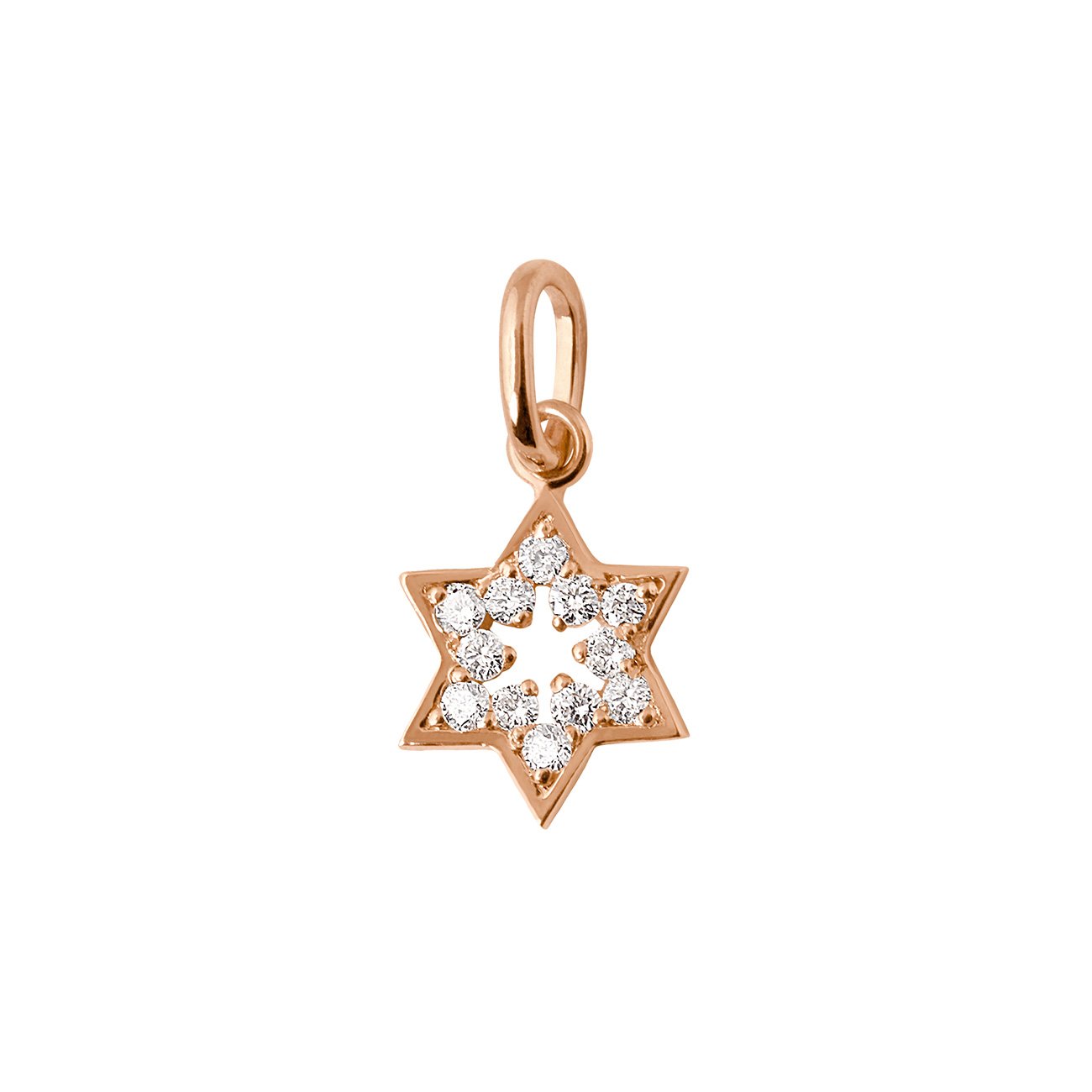 Star of David diamond pendant, Rose Gold | Gigi Clozeau - Luxury