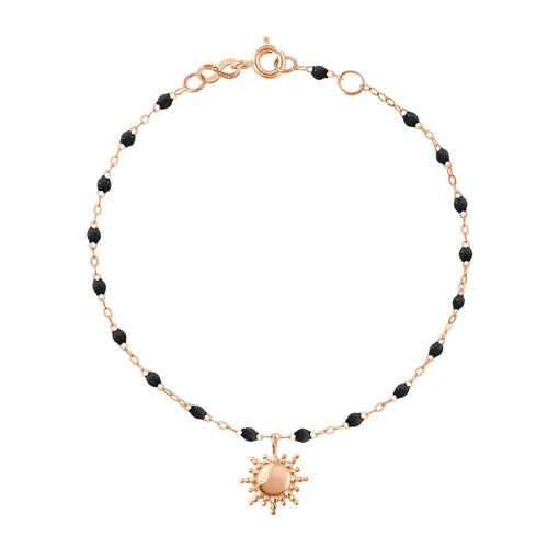 Gigi Clozeau - Sun Classic Gigi Black bracelet, Rose Gold, 6.7