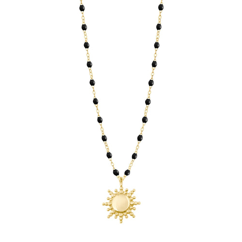 Gigi Clozeau - Sun Classic Gigi Black necklace, Yellow Gold, 16.5