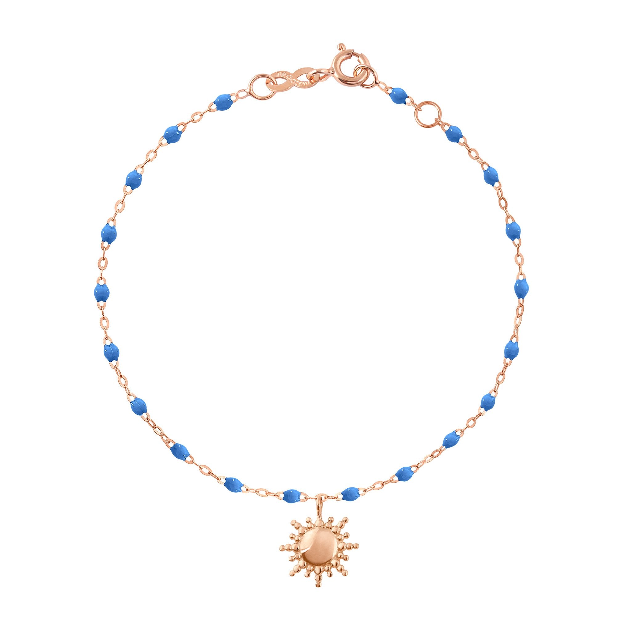 Gigi Clozeau - Sun Classic Gigi Blue bracelet, Rose Gold, 6.7"