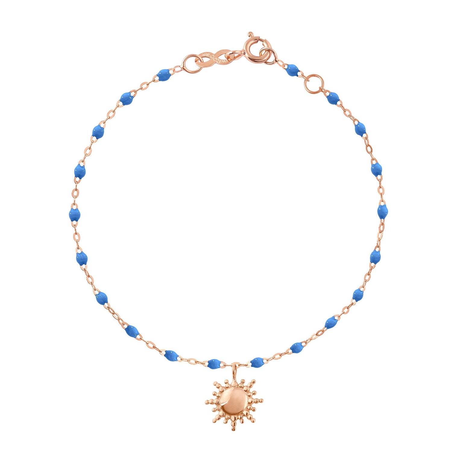 Gigi Clozeau - Sun Classic Gigi Blue bracelet, Rose Gold, 6.7"