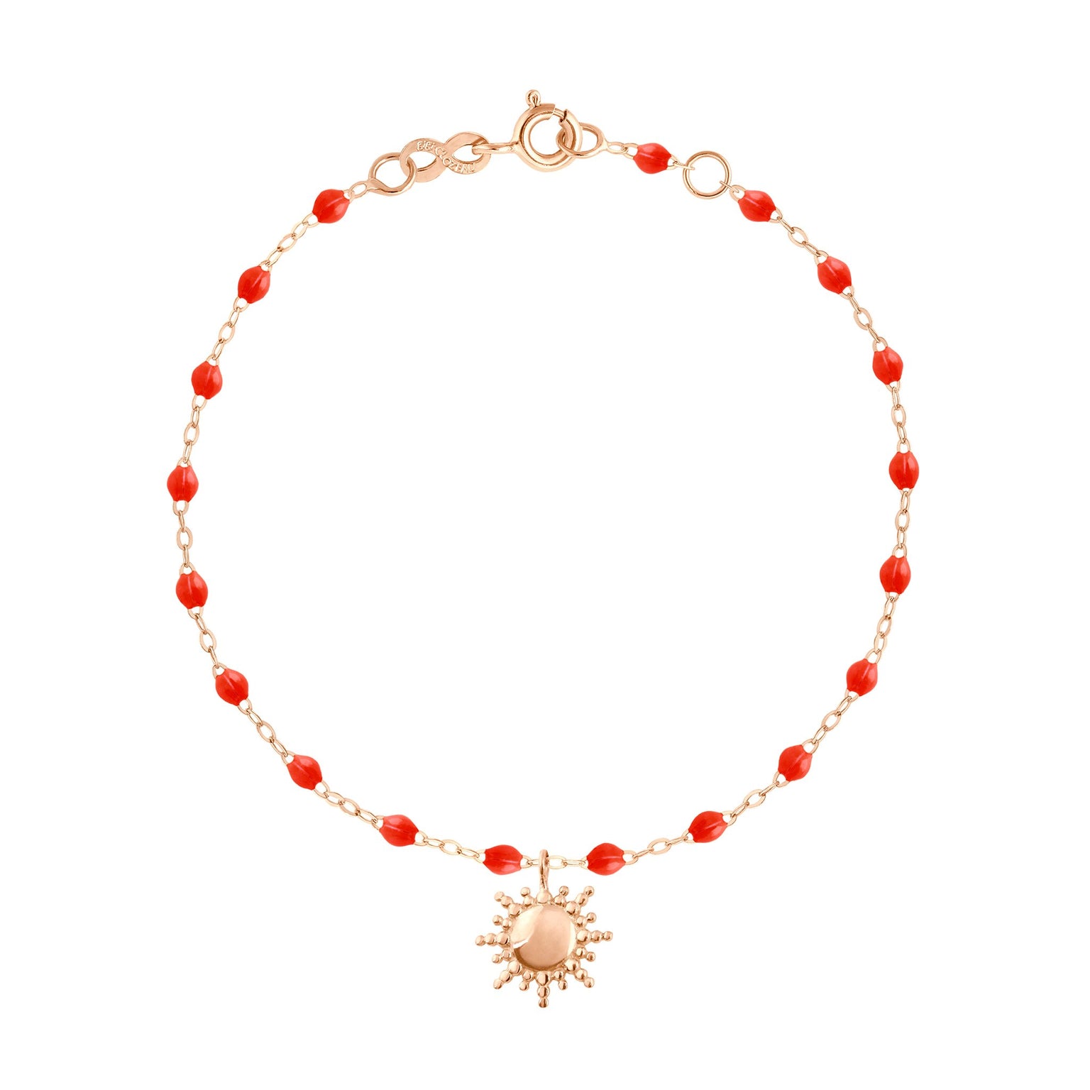 Gigi Clozeau - Sun Classic Gigi Coral bracelet, Rose Gold, 6.7"