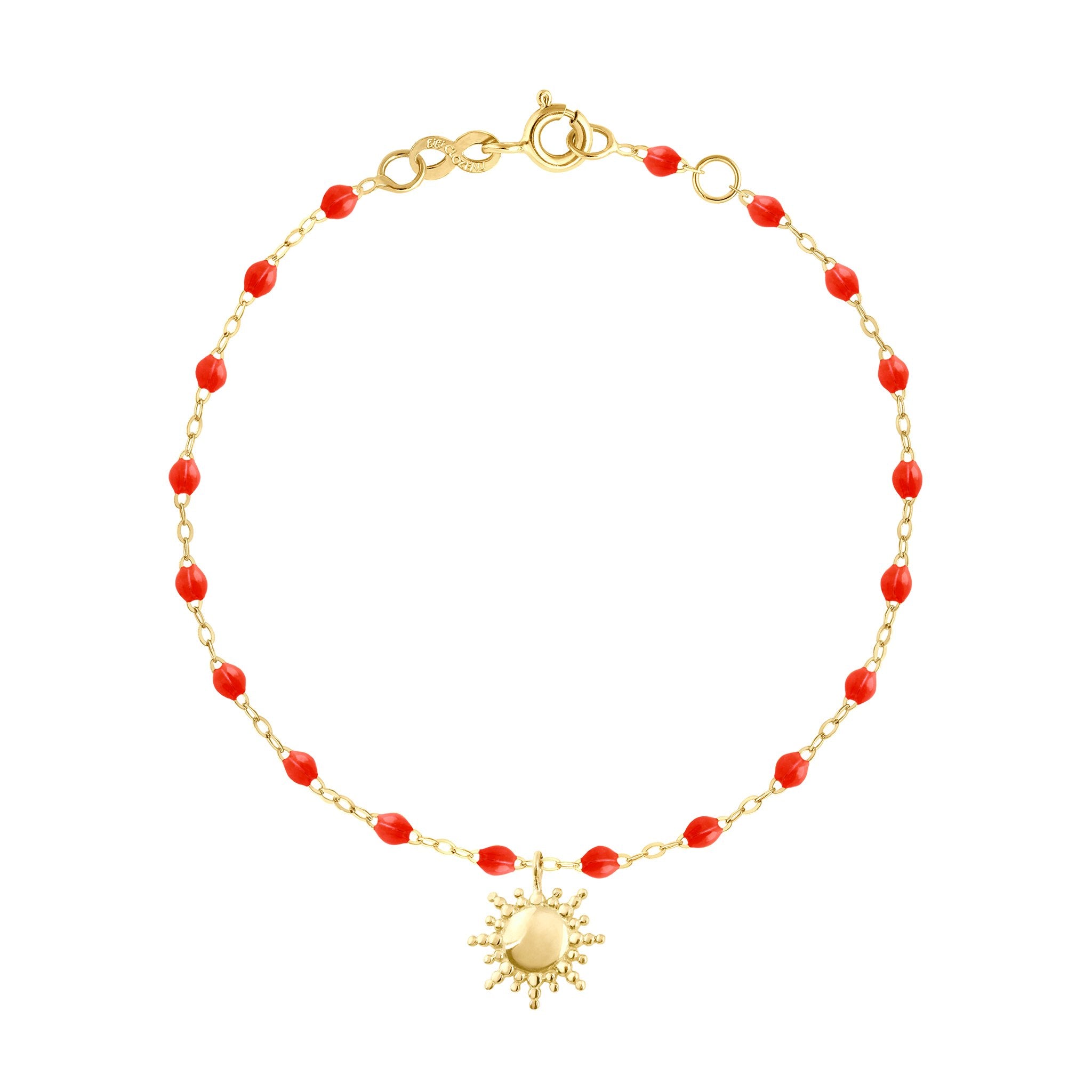 Gigi Clozeau - Sun Classic Gigi Coral bracelet, Yellow Gold, 6.7"