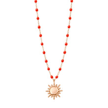 Gigi Clozeau - Sun Classic Gigi Coral necklace, Rose Gold, 16.5"