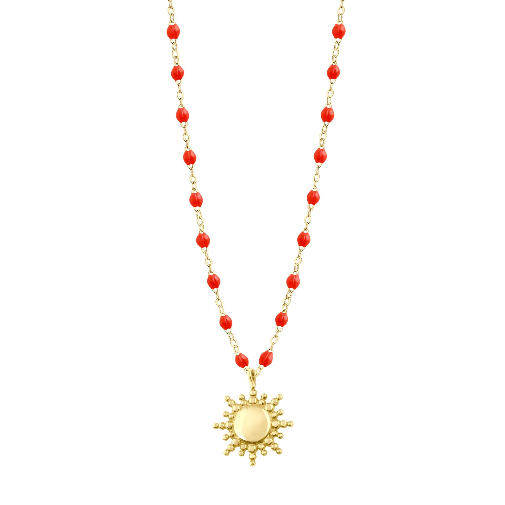 Sun Classic Gigi Coral necklace, Yellow Gold, 16.5 – Gigi Clozeau - Jewelry