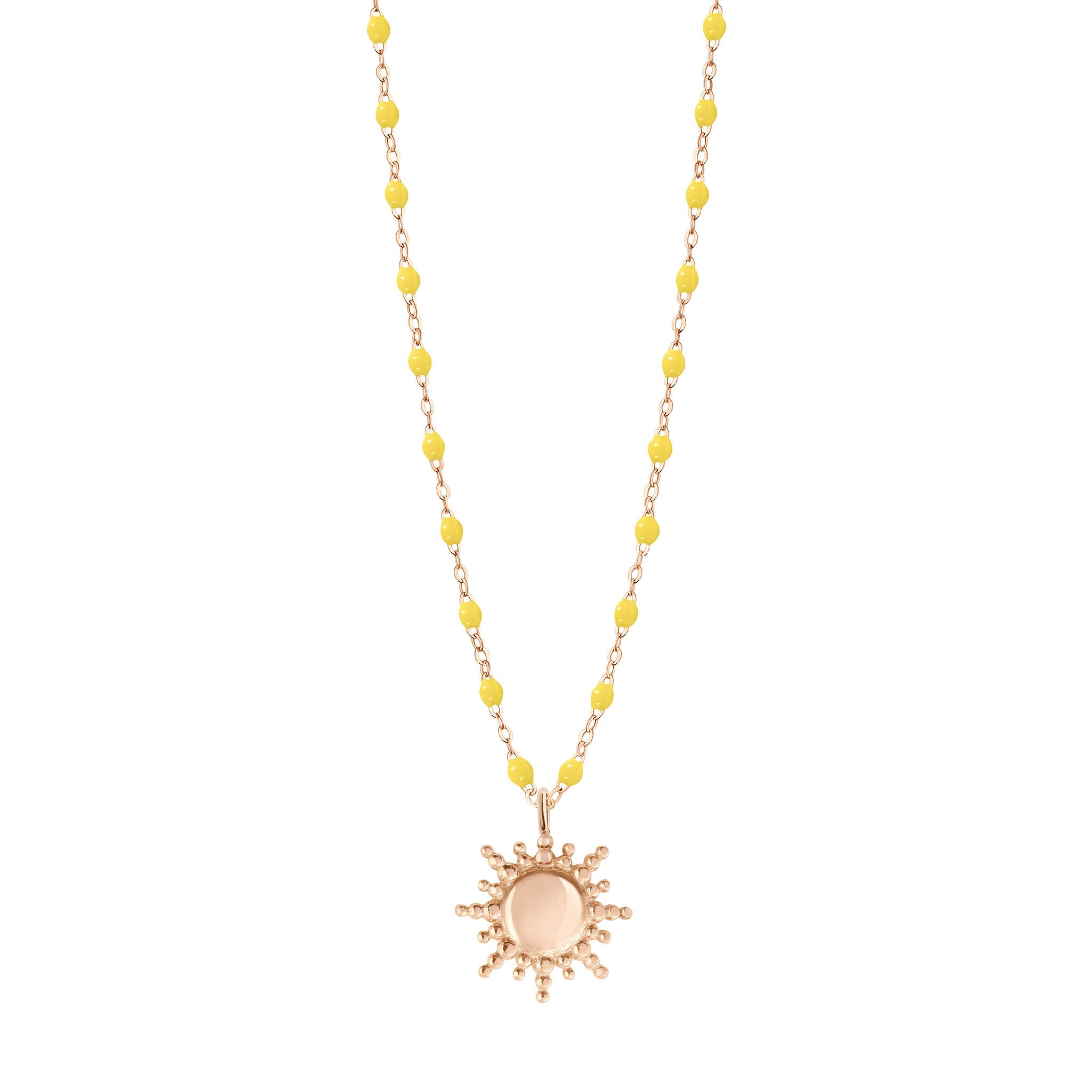 Gigi Clozeau - Sun Classic Gigi Lemon necklace, Rose Gold, 16.5"