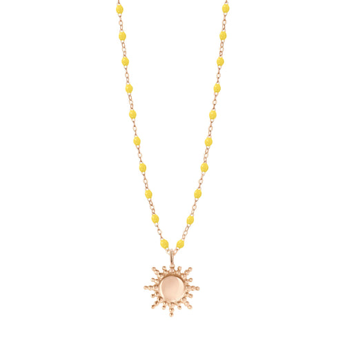 Gigi Clozeau - Sun Classic Gigi Lemon necklace, Rose Gold, 16.5
