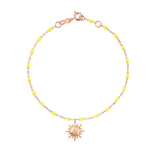 Gigi Clozeau - Sun Classic Gigi Lime bracelet, Rose Gold, 6.7"