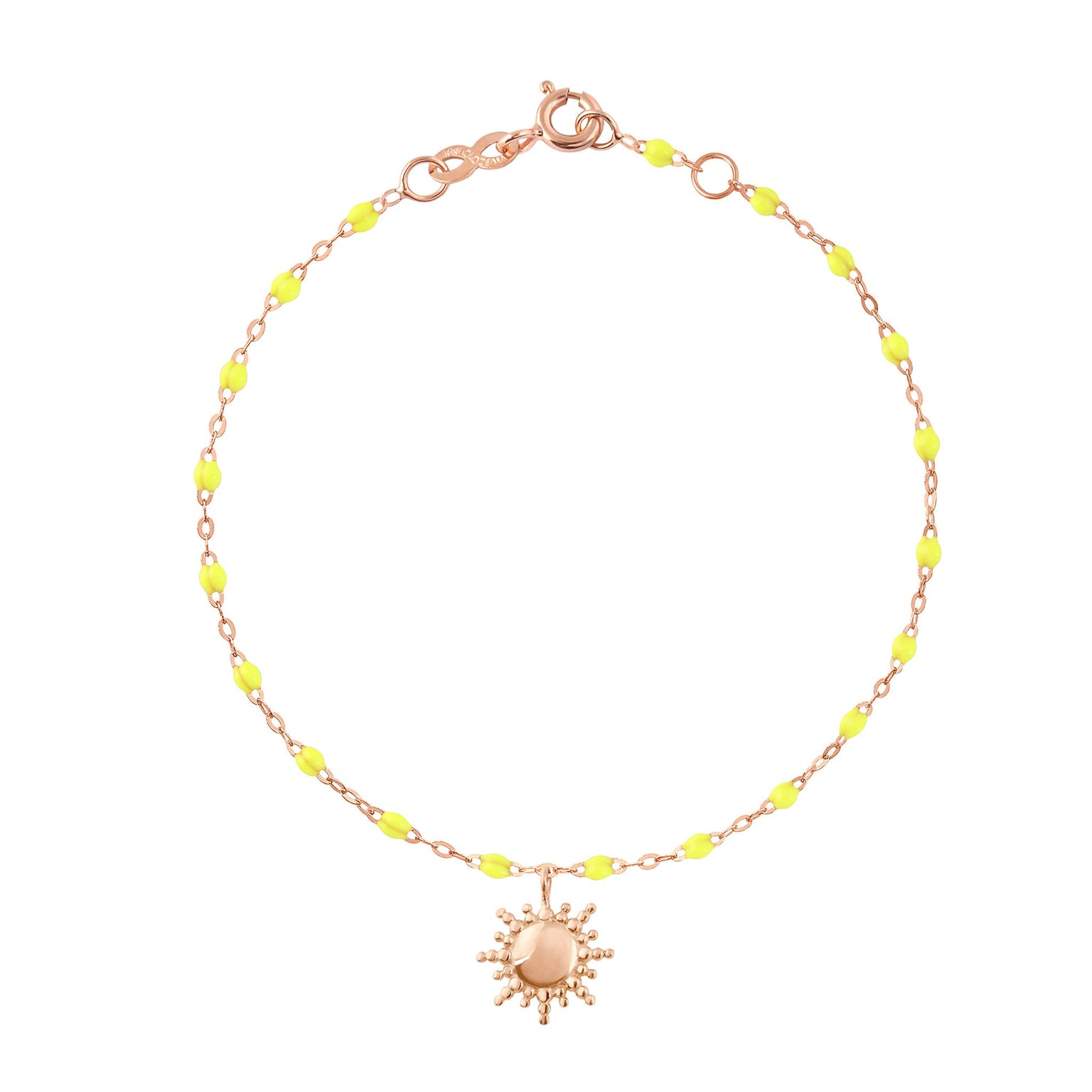 Gigi Clozeau - Sun Classic Gigi Lime bracelet, Rose Gold, 6.7"
