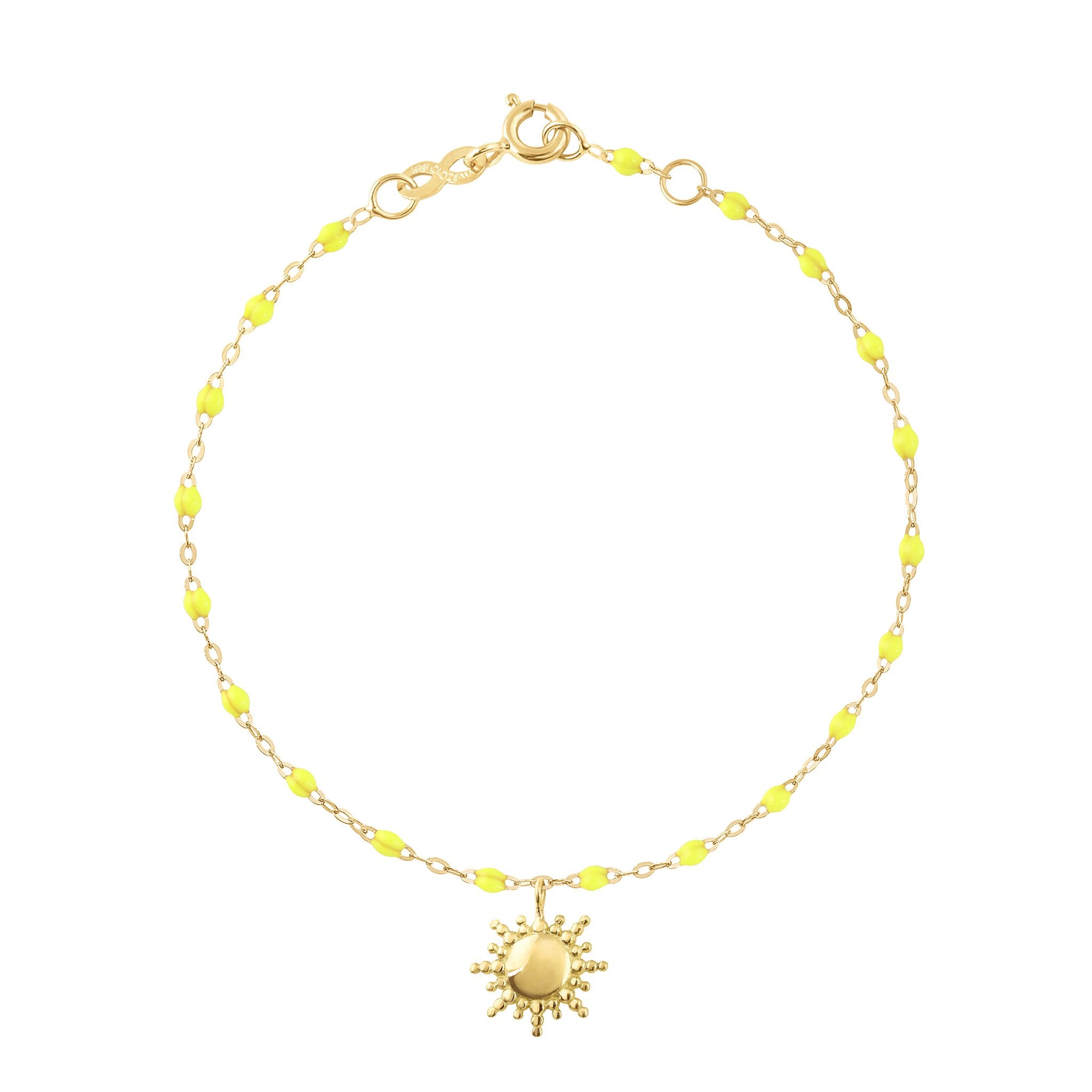 Gigi Clozeau - Sun Classic Gigi Lime bracelet, Yellow Gold, 6.7"