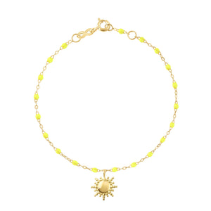Gigi Clozeau - Sun Classic Gigi Lime bracelet, Yellow Gold, 6.7"