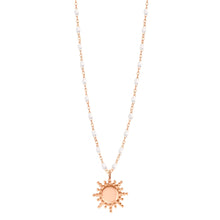 Gigi Clozeau - Sun Classic Gigi White necklace, Rose Gold, 16.5"