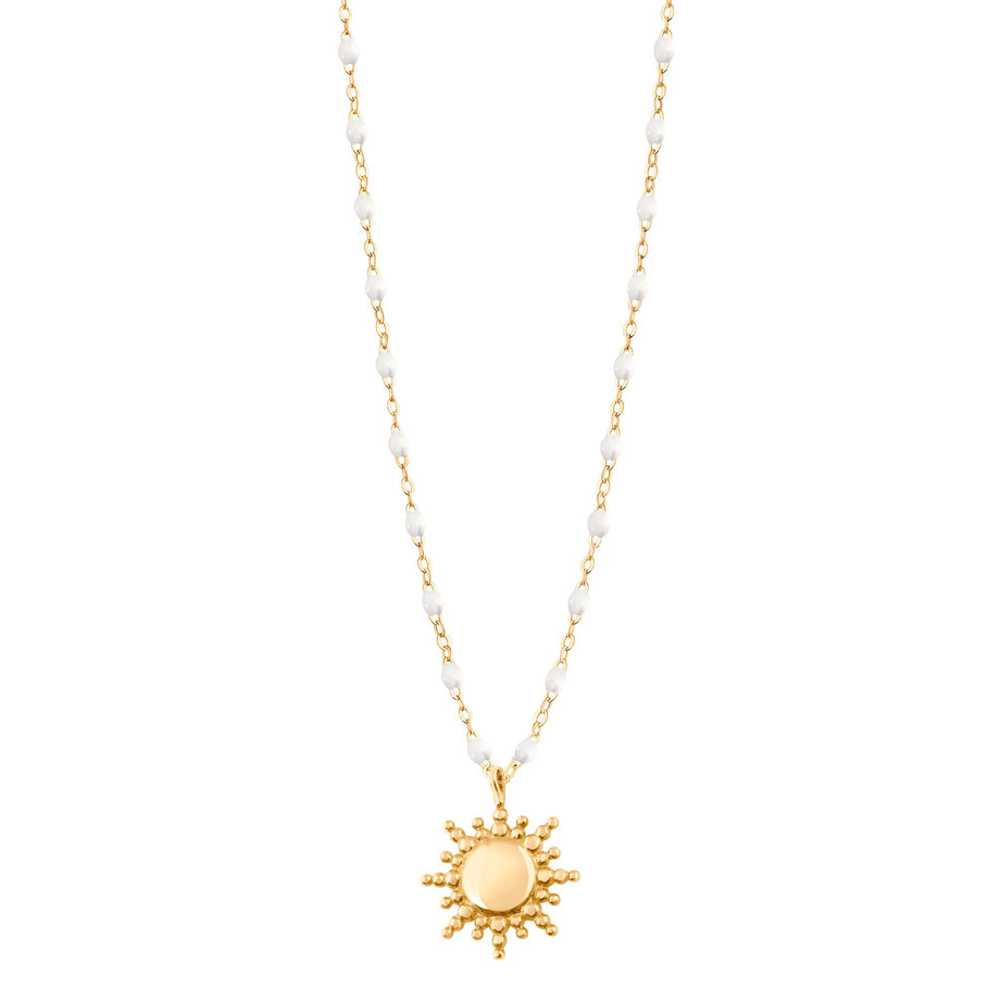 Gigi Clozeau - Sun Classic Gigi White necklace, Yellow Gold, 16.5