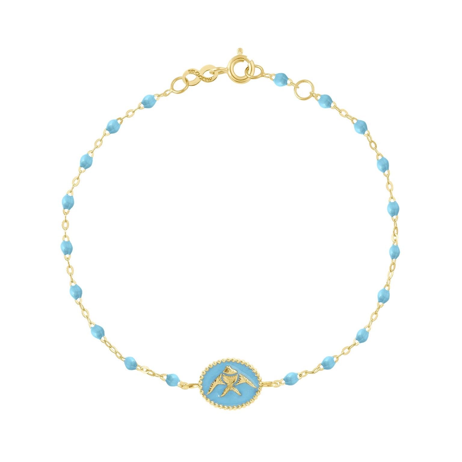 Gigi Clozeau - Turquoise Angelfish Bracelet, Yellow Gold, 6.7"
