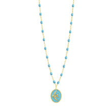 Gigi Clozeau - Turquoise Angelfish Necklace, Yellow Gold, 16.5"