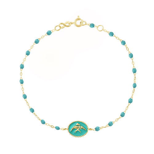 Gigi Clozeau - Turquoise Green Angelfish Bracelet, Yellow Gold, 6.7