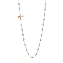Gigi Clozeau - Vintage Cross Diamond Necklace, Iceberg, Rose Gold, 16.5"