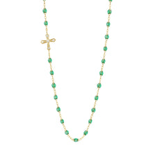Gigi Clozeau - Vintage Cross Diamond Necklace, Mint, Yellow Gold, 16.5"