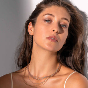 Gigi Clozeau - Puce diamond earrings, Yellow Gold
