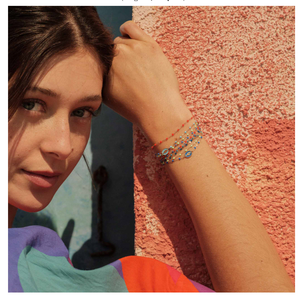 Gigi Clozeau - Madone resin charm Classic Gigi Turquoise bracelet, Rose Gold, 6.7"