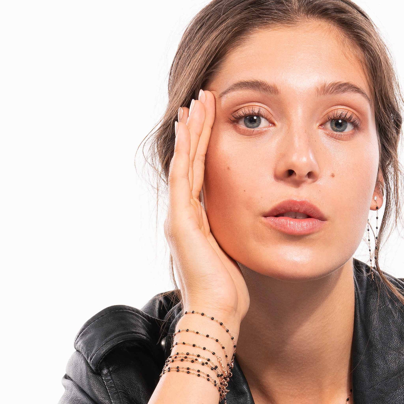 Gigi Clozeau - Classic Gigi Black bracelet, Yellow Gold, 7.5"