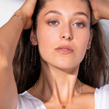 Gigi Clozeau - Classic Gigi dangling Black diamond earrings, Rose Gold