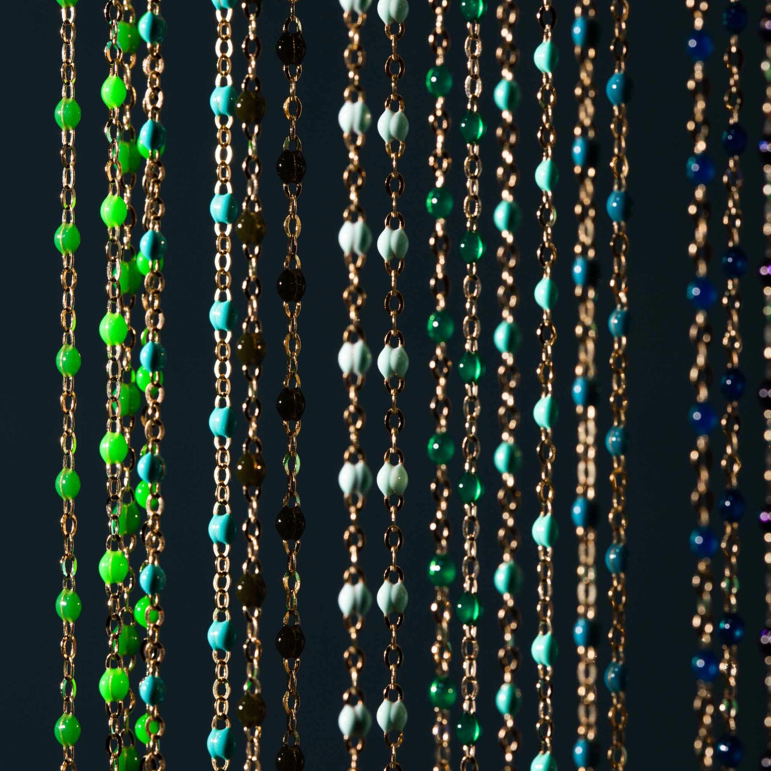 Gigi Clozeau - Classic Gigi Emerald necklace, Rose Gold, 17.7"