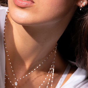 Gigi Clozeau - Classic Gigi White earrings, Rose Gold