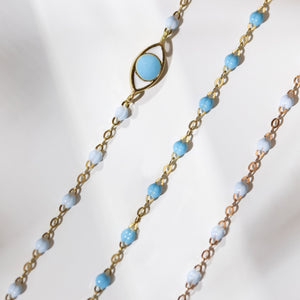 Gigi Clozeau - Classic Gigi Turquoise necklace, Rose Gold, 16.5"