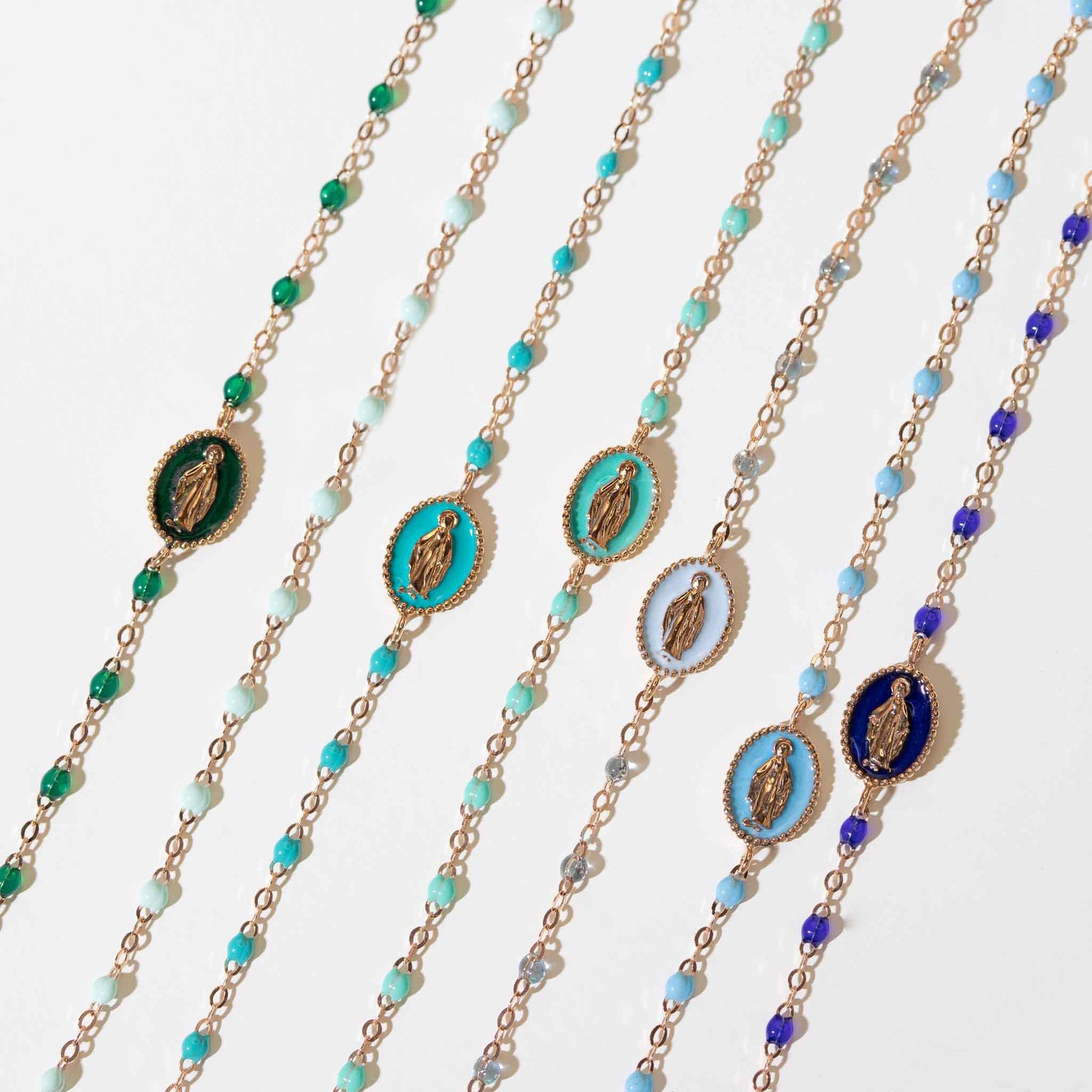 Gigi Clozeau - Classic Gigi Jade necklace, Yellow Gold, 17.7"