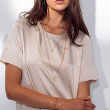 Gigi Clozeau - Cactus Orange Resin pendant, Yellow Gold