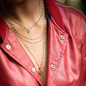 Gigi Clozeau - Classic Gigi Poppy sautoir, Rose Gold, 23.6"