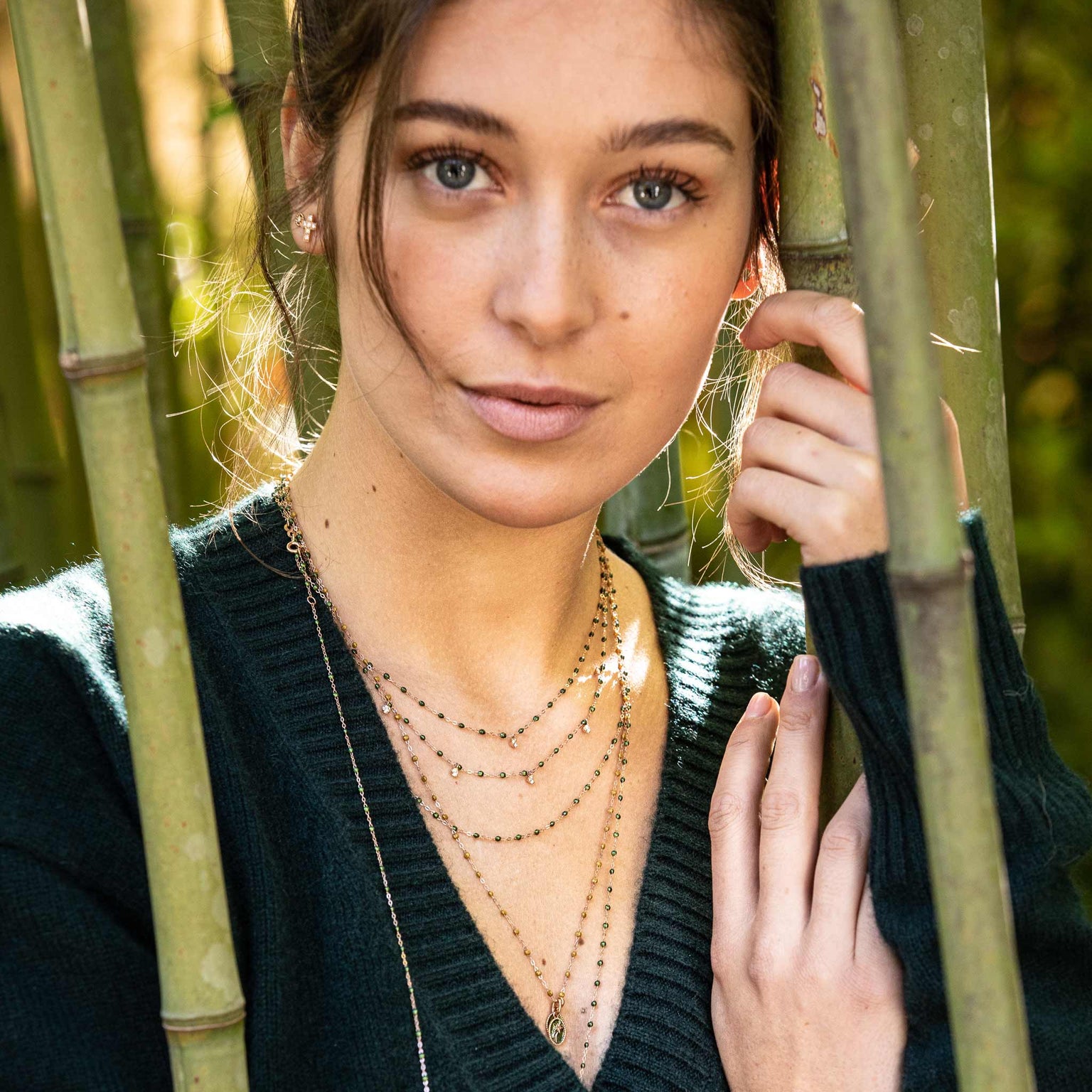 Gigi Clozeau - Gigi Supreme Classic 1 Diamond Necklace, Scarab, Rose Gold, 16.5"